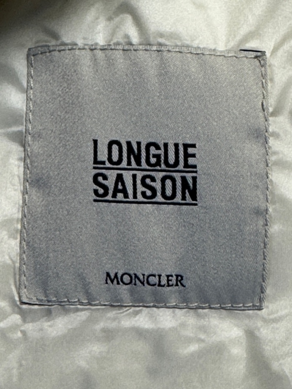 MONCLER Longue Saison Ivory Cream Quilted Down Vest Snap Closure Lightweight 2/M - Picture 6 of 16